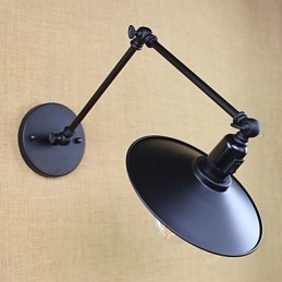Pintura rústica de chalé para arandelas de parede com braço articulado estilo mini