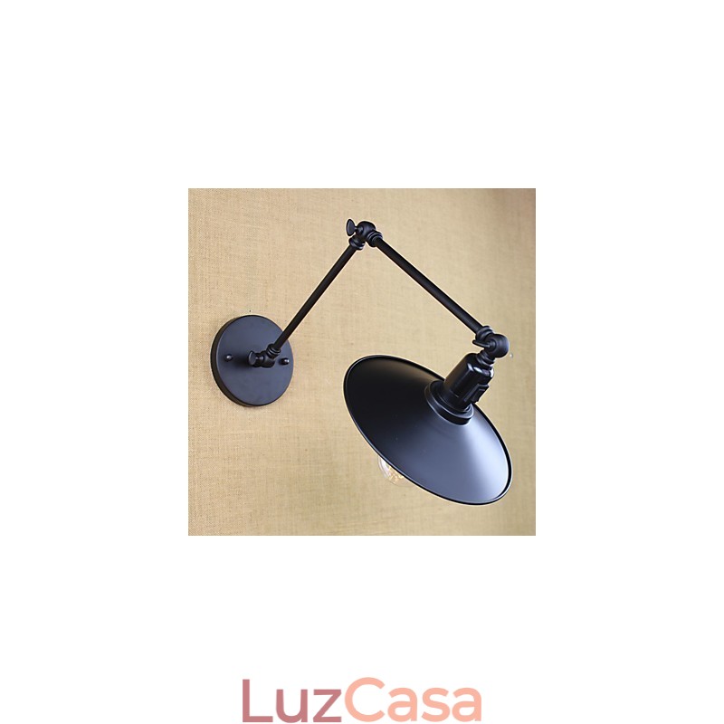 Pintura rústica de chalé para arandelas de parede com braço articulado estilo mini