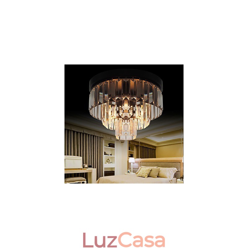 Moderno Contemporâneo Cristal Metal Montagem Embutida