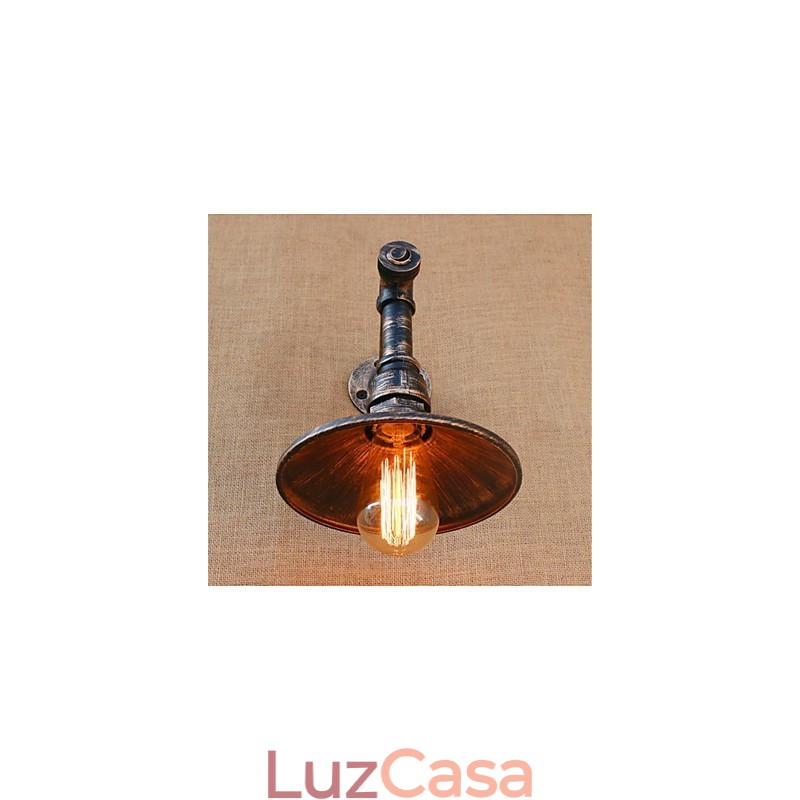 Luminária de parede rústica estilo country antique brass para iluminação ambiente