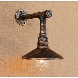 Luminária de parede rústica estilo country antique brass para iluminação ambiente