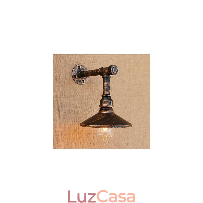 Luminária de parede rústica estilo country antique brass para iluminação ambiente