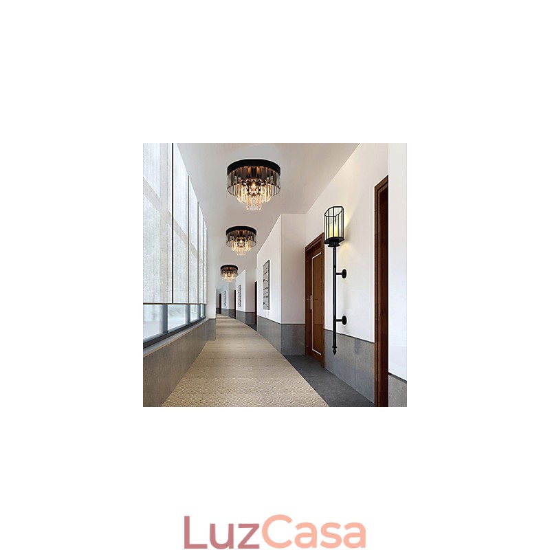 Moderno Contemporâneo Cristal Metal Montagem Embutida