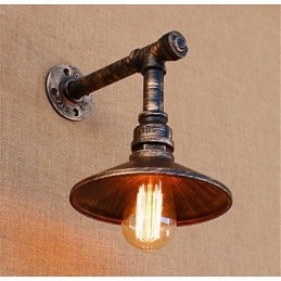 Luminária de parede rústica estilo country antique brass para iluminação ambiente