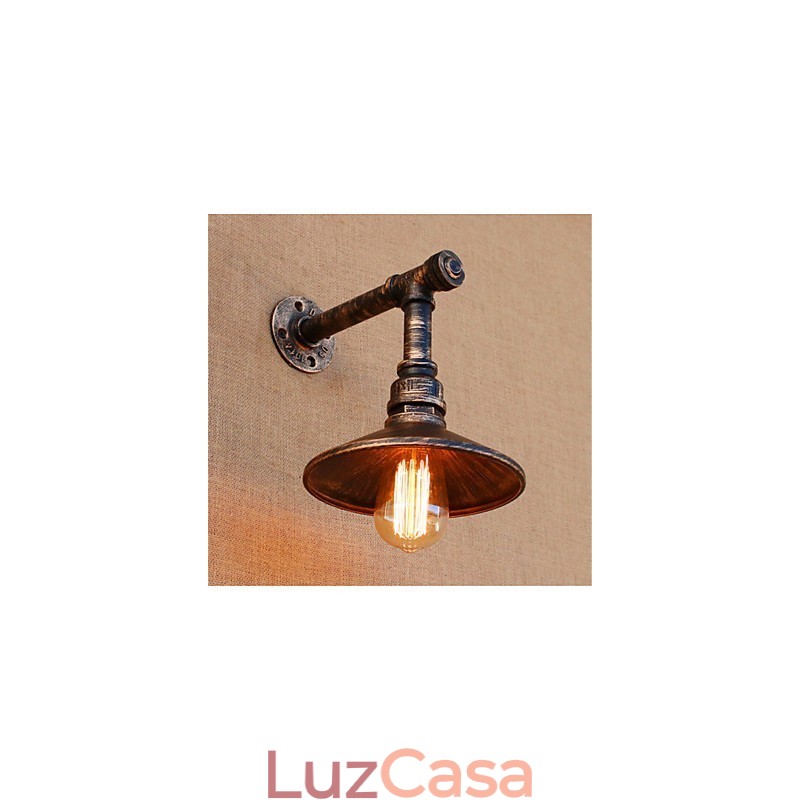 Luminária de parede rústica estilo country antique brass para iluminação ambiente