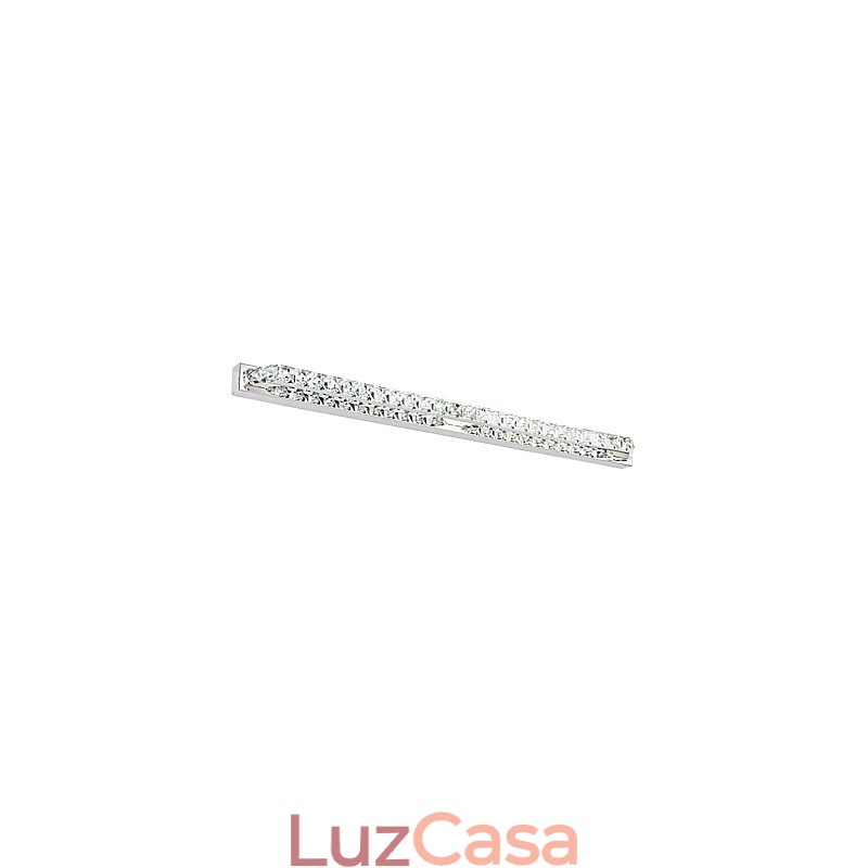 Lâmpada de espelho longa de alta qualidade, luzes de banheiro, metal e cristal, luz de parede