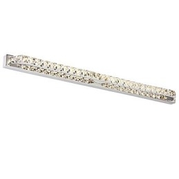 Lâmpada de espelho longa de alta qualidade, luzes de banheiro, metal e cristal, luz de parede