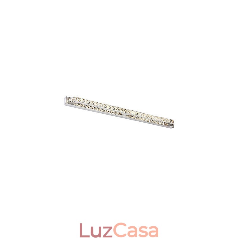 Lâmpada de espelho longa de alta qualidade, luzes de banheiro, metal e cristal, luz de parede