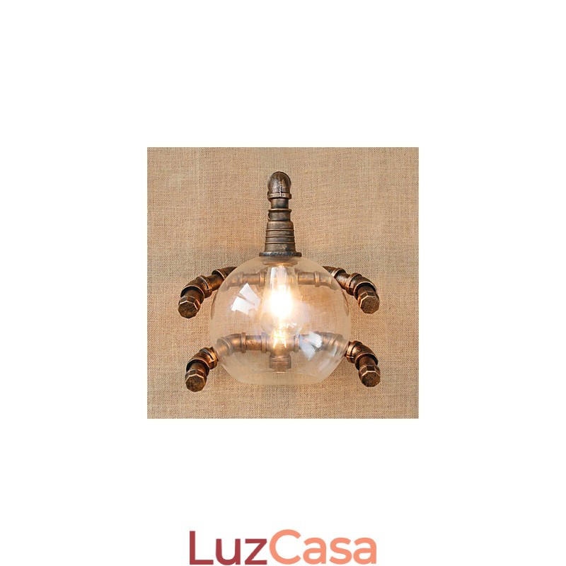 Luminária de parede rústica estilo country antique brass para iluminação ambiente