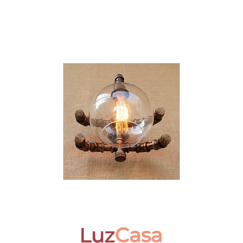 Luminária de parede rústica estilo country antique brass para iluminação ambiente