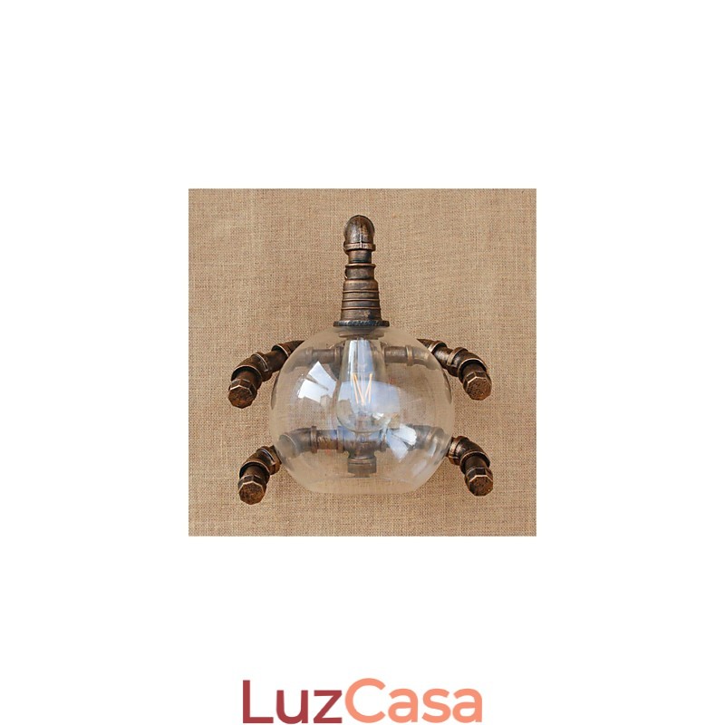 Luminária de parede rústica estilo country antique brass para iluminação ambiente