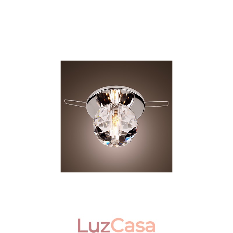 Mini estilo moderno e contemporâneo de cristal cromado metal embutido