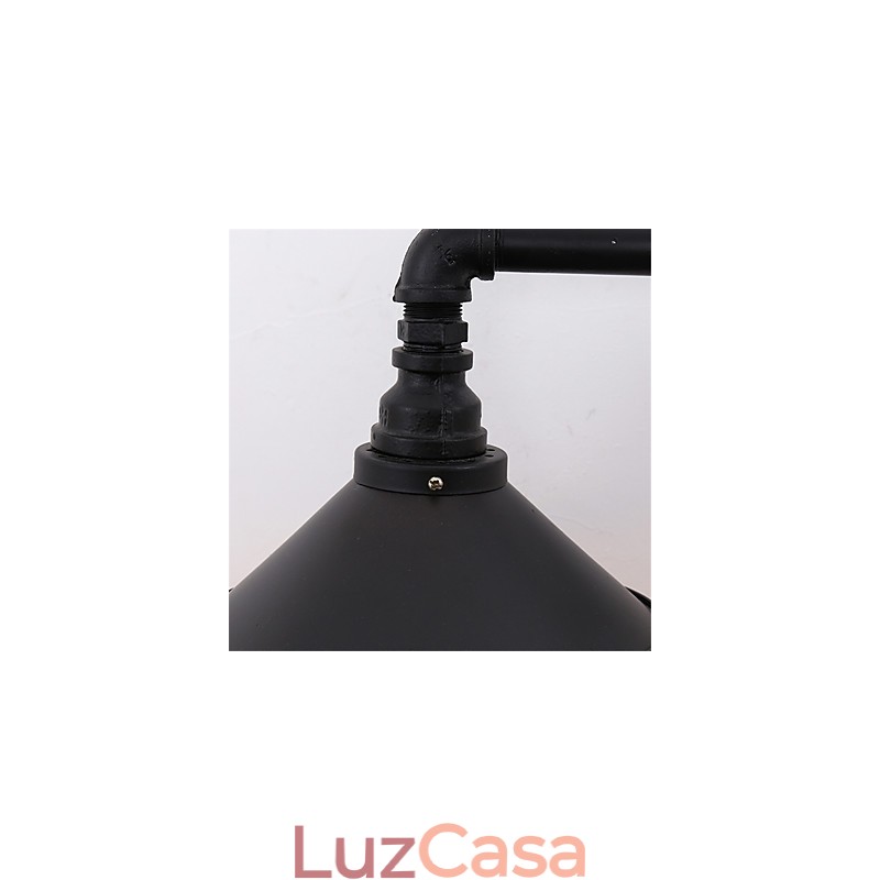 2 Cabeças Retro Industrial Tubo Luzes de Parede Simples Loft Preto Metal Sala de Jantar Cozinha Bar Café Decoração iluminação