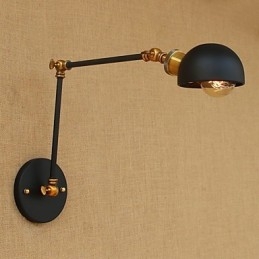 Luminária de parede nostálgica criativa para restaurante e bar com braço longo