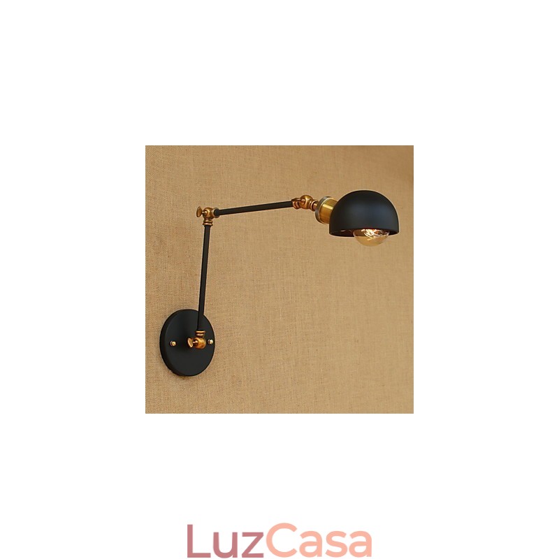 Luminária de parede nostálgica criativa para restaurante e bar com braço longo