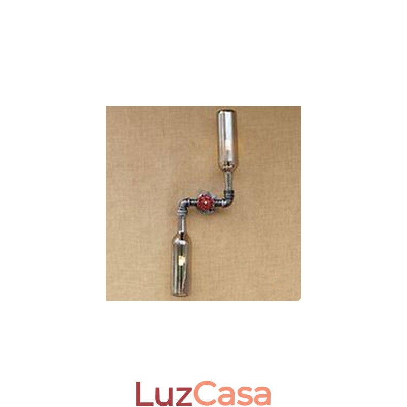 Luminária de parede para garrafa de tubo de ferro forjado Loft The Bottle