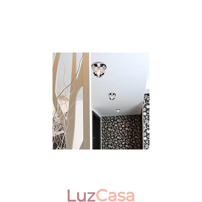 Mini estilo moderno e contemporâneo de cristal cromado metal embutido