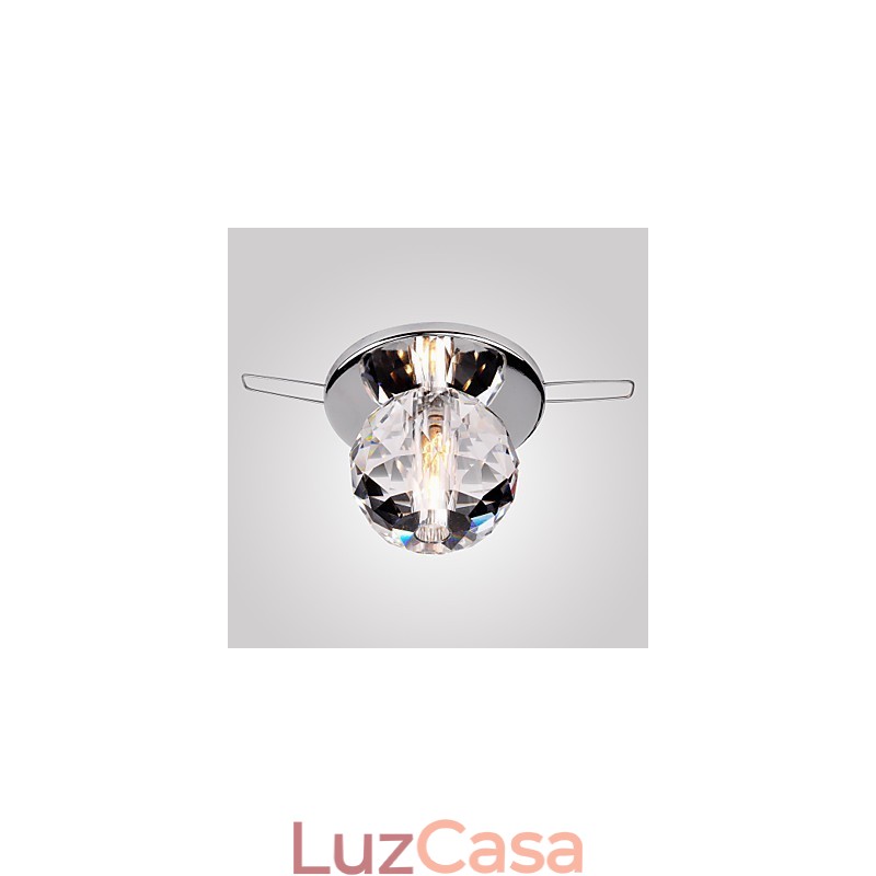 Mini estilo moderno e contemporâneo de cristal cromado metal embutido