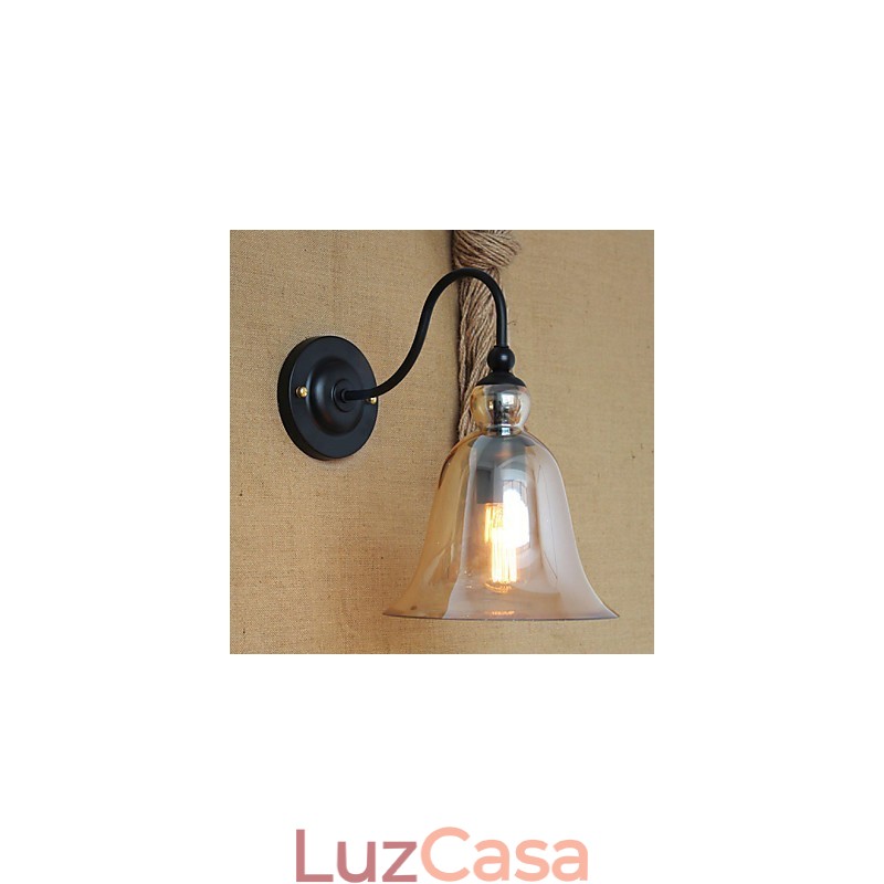 American Rural Countryside Minimalista Sala de estar Corredor Decorado Vidro Wall Sconce