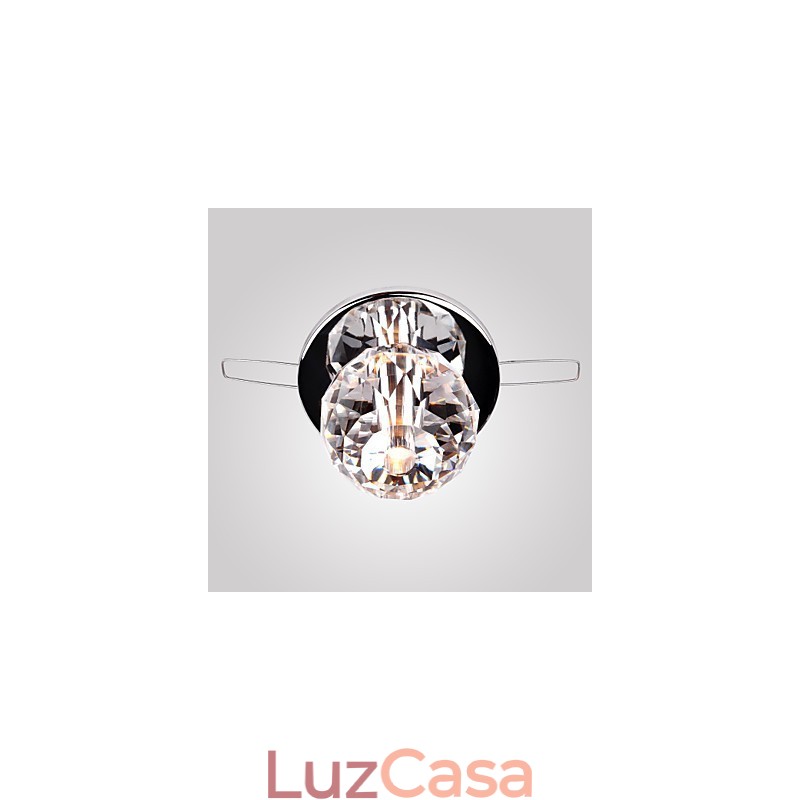 Mini estilo moderno e contemporâneo de cristal cromado metal embutido
