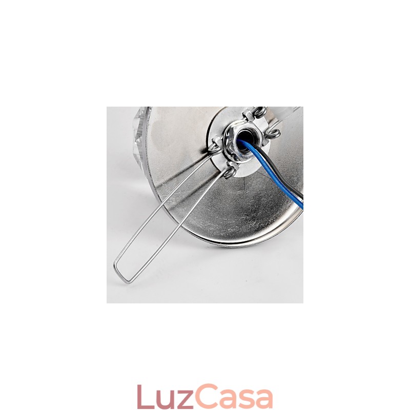 Mini estilo moderno e contemporâneo de cristal cromado metal embutido