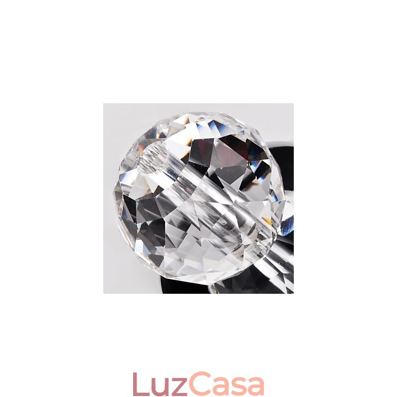 Mini estilo moderno e contemporâneo de cristal cromado metal embutido