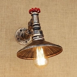 Recurso de pintura retrô country para luzes de braço oscilante de luz rotativa estilo mini luz de parede