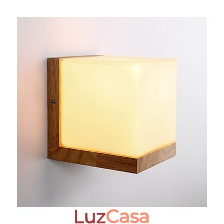 Apliques de parede de madeira Sombra de vidro 110V OU 220V Novidade country Apliques de parede de madeira Sombra de vidro 110V OU 220V Novidade country