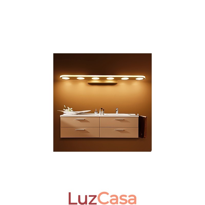 Luminária de parede moderna contemporânea integrada para iluminação de banheiro downlight