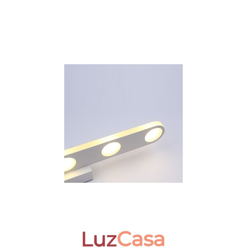 Luminária de parede moderna contemporânea integrada para iluminação de banheiro downlight