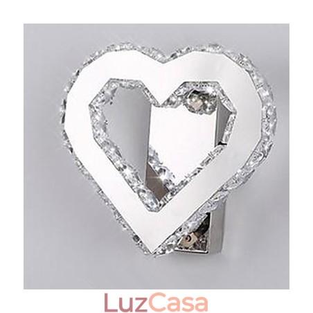 Recurso integrado moderno e contemporâneo cromado para luminárias de parede com luz ambiente Luminária de parede Recurso integrado moderno e contemporâneo cromado para luminárias de parede com luz ambiente Luminária de parede