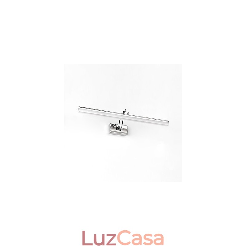 Recurso cromado moderno e contemporâneo integrado para iluminação de banheiro com luz ambiente Luz de parede