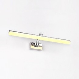 Recurso cromado moderno e contemporâneo integrado para iluminação de banheiro com luz ambiente Luz de parede