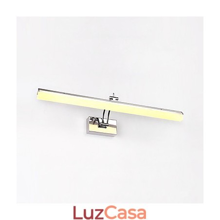 Recurso cromado moderno e contemporâneo integrado para iluminação de banheiro com luz ambiente Luz de parede Recurso cromado moderno e contemporâneo integrado para iluminação de banheiro com luz ambiente Luz de parede