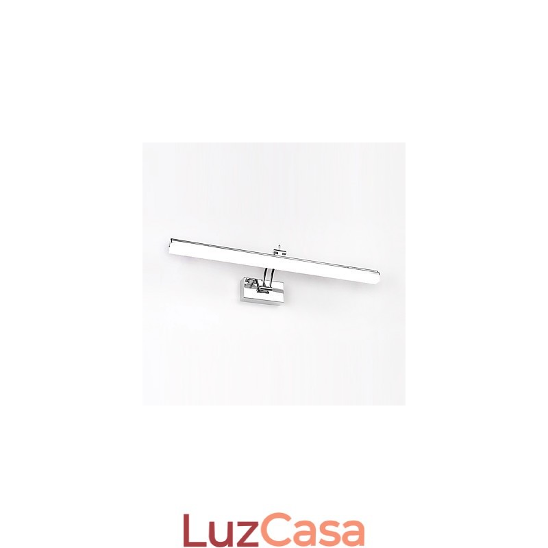 Recurso cromado moderno e contemporâneo integrado para iluminação de banheiro com luz ambiente Luz de parede