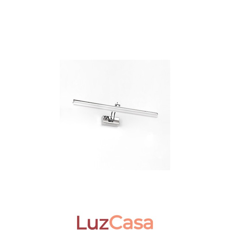Recurso cromado moderno e contemporâneo integrado para iluminação de banheiro com luz ambiente Luz de parede