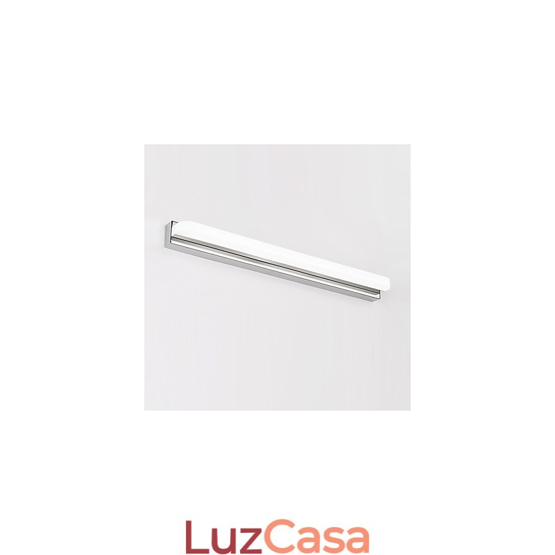 Recurso cromado moderno e contemporâneo integrado para iluminação de banheiro com luz ambiente Luz de parede