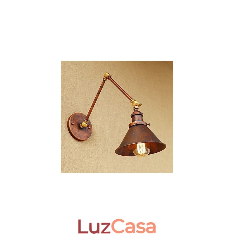 Luminária de parede industrial vintage de latão, luminária de parede, iluminação doméstica, decoração interna, luminária de parede