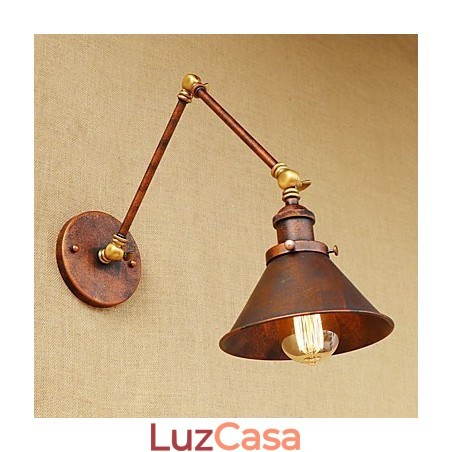 Luminária de parede industrial vintage de latão, luminária de parede, iluminação doméstica, decoração interna, luminária de parede