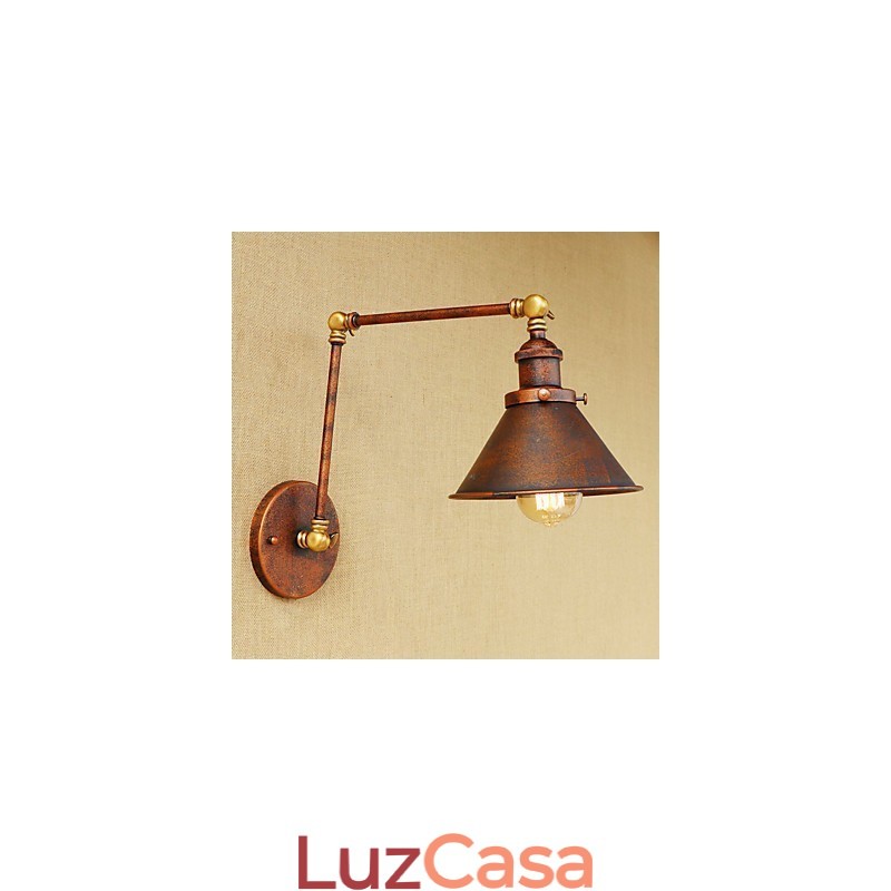 Luminária de parede industrial vintage de latão, luminária de parede, iluminação doméstica, decoração interna, luminária de parede