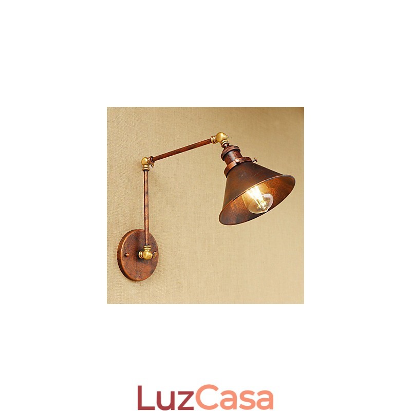 Luminária de parede industrial vintage de latão, luminária de parede, iluminação doméstica, decoração interna, luminária de parede