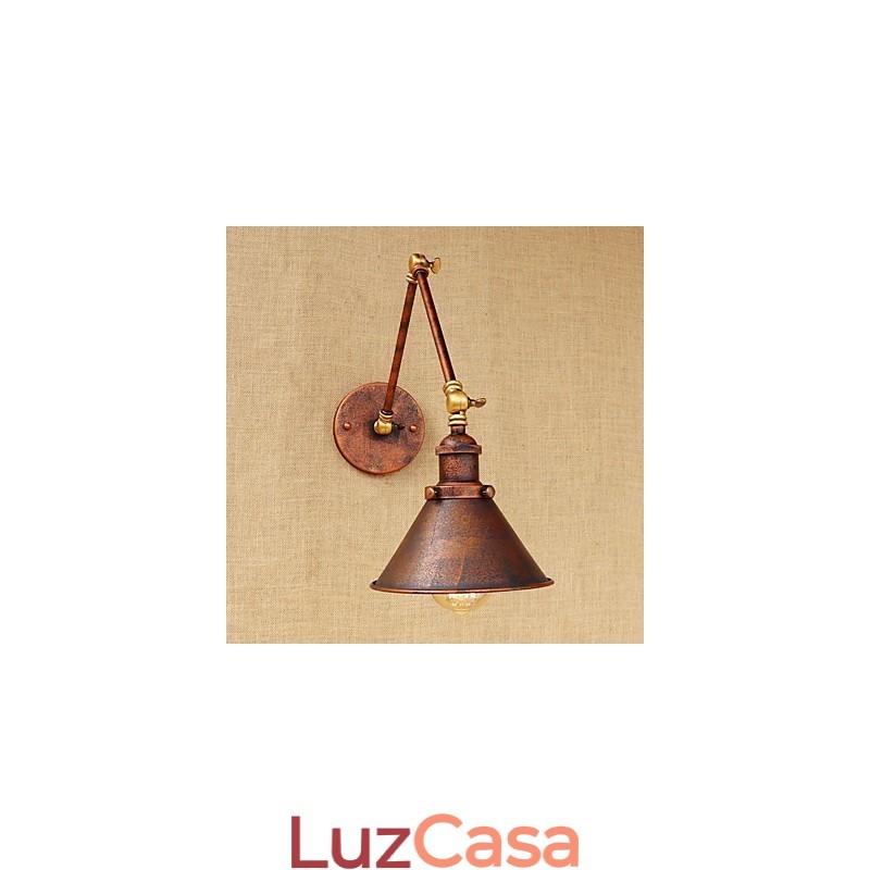 Luminária de parede industrial vintage de latão, luminária de parede, iluminação doméstica, decoração interna, luminária de parede