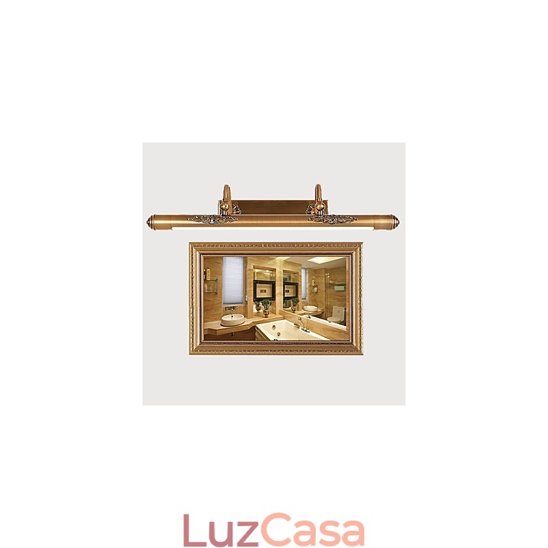 Espelho Lâmpada Integrada Moderna Contemporânea Tradicional Clássica Rústica Lodge Vintage Antique Bronze