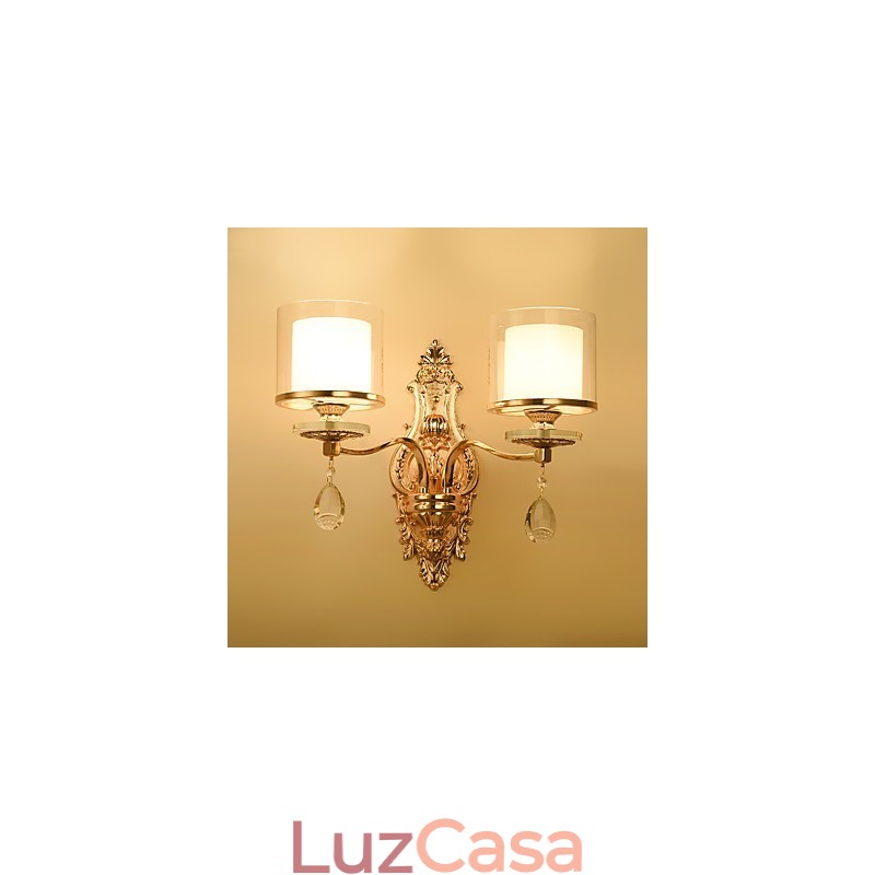 Luminária de parede moderna contemporânea galvanizada para proteção ocular, arandela de luz ambiente, luminária de parede