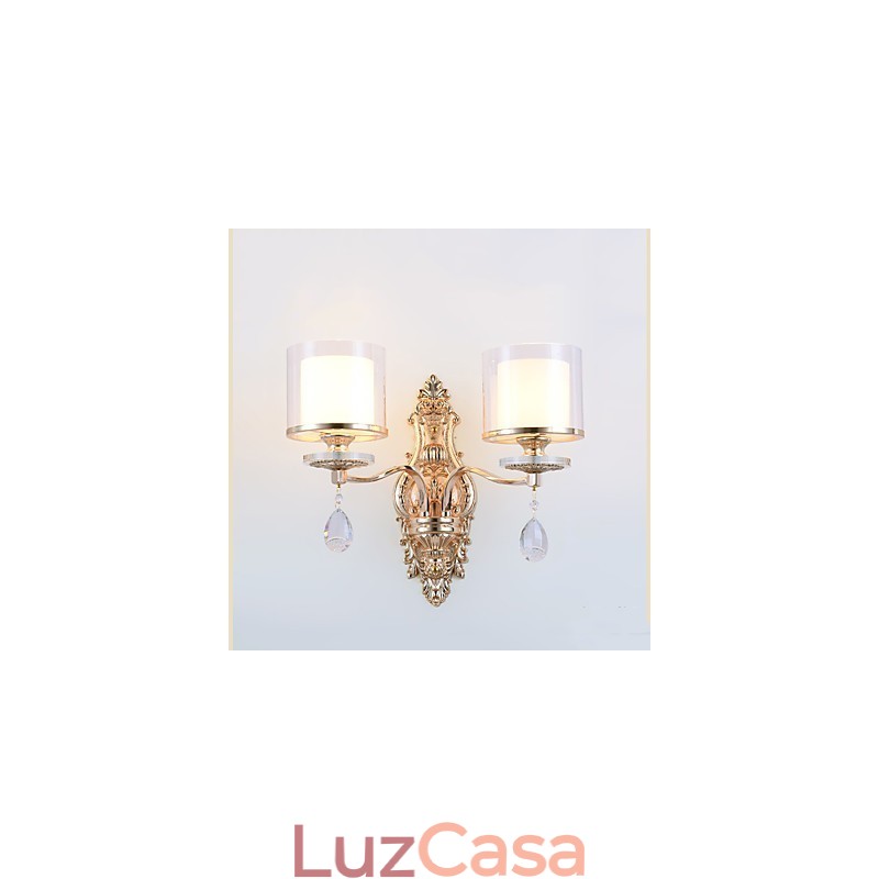 Luminária de parede moderna contemporânea galvanizada para proteção ocular, arandela de luz ambiente, luminária de parede