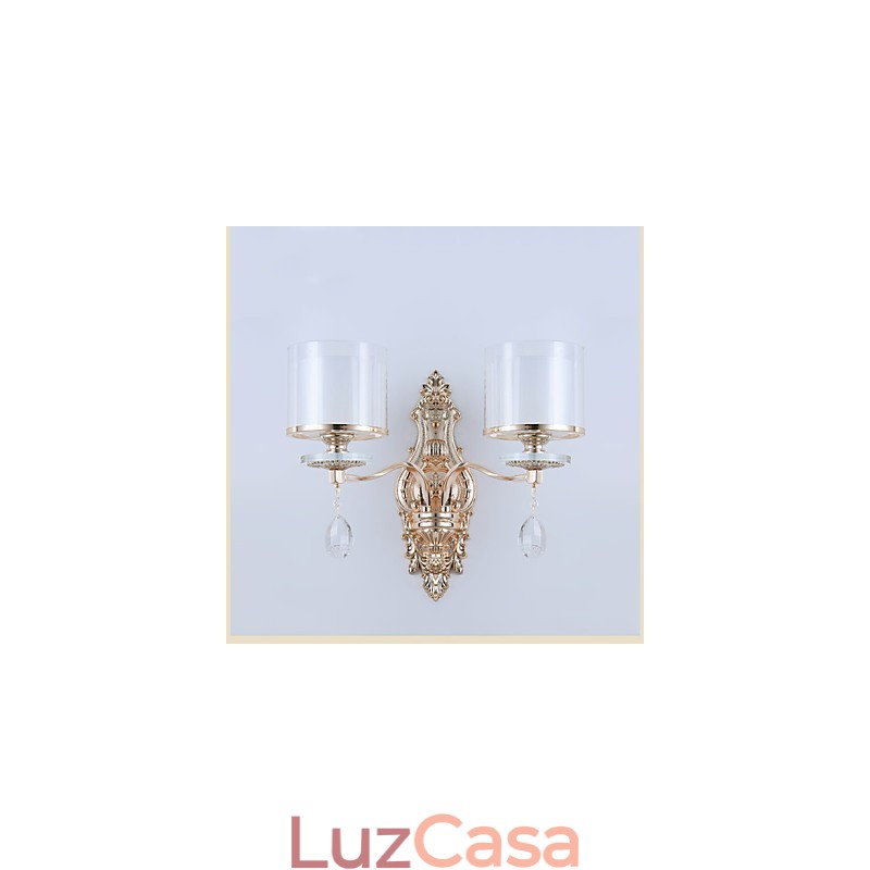 Luminária de parede moderna contemporânea galvanizada para proteção ocular, arandela de luz ambiente, luminária de parede