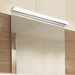 Recurso cromado moderno e contemporâneo integrado para iluminação de banheiro com luz ambiente Luz de parede