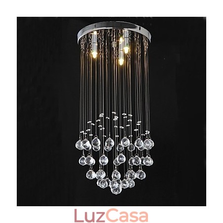 Montagem embutida tradicional clássica em metal cristal cromado