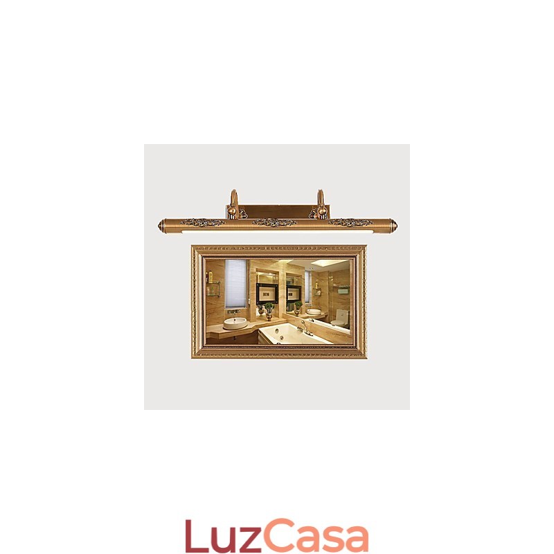 Lâmpada de espelho 80CM 1Tradicional Vintage Antique Latão Característica para