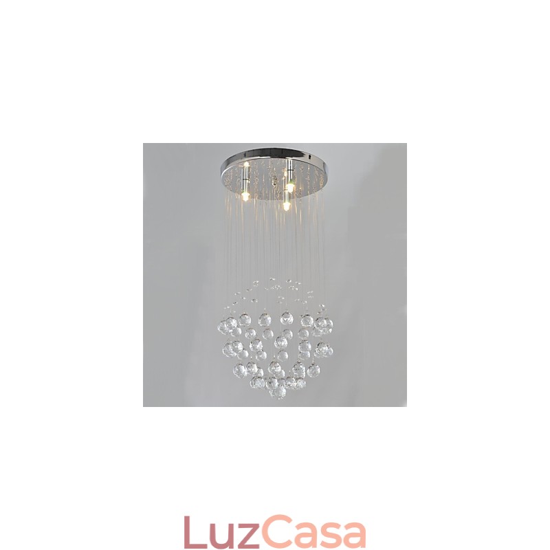 Montagem embutida tradicional clássica em metal cristal cromado